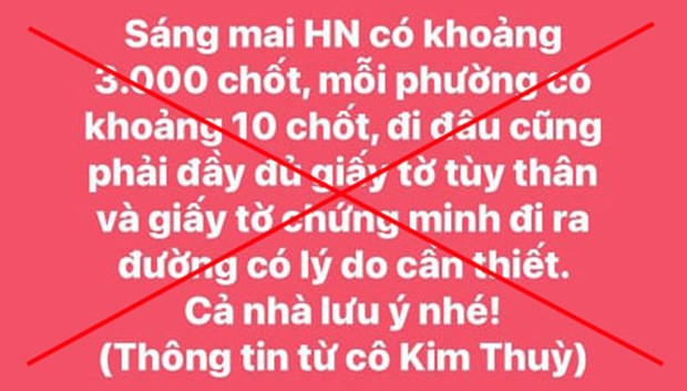 Ha Noi: Tung hoang tin ve 3.000 chot kiem dich, 1 ca nhan bi xu ly hinh anh 1