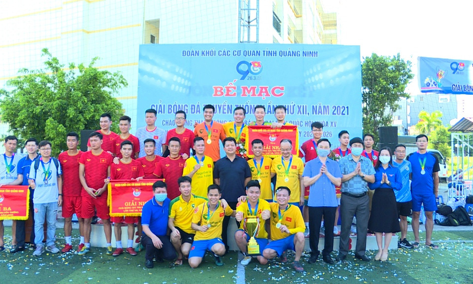 Ngân hàng tỉnh vô địch Giải bóng đá truyền thống Đoàn khối các cơ quan tỉnh năm 2021 