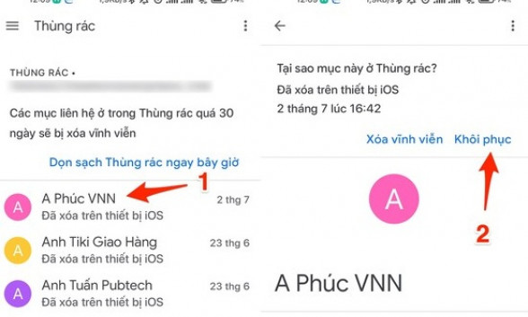 Cách khôi phục các số điện thoại đã xóa trên Android