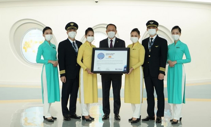 Vietnam Airlines được cấp chứng chỉ 5 sao về chống dịch COVID-19