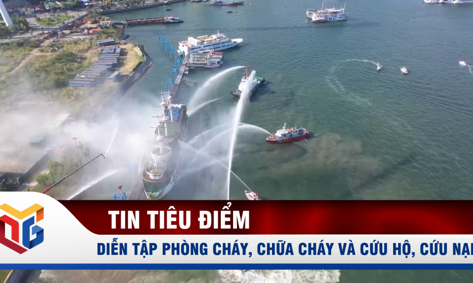 Diễn tập phòng cháy chữa cháy và cứu hộ cứu nạn trên biển