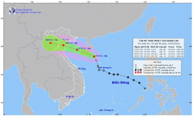Biển Đông lại có áp thấp nhiệt đới, Bắc Bộ và Bắc Trung Bộ mưa rất to