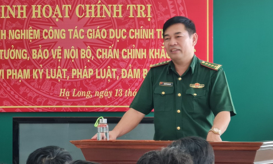BĐBP tỉnh: Sinh hoạt chính trị chấn chỉnh, khắc phục tình trạng vi phạm kỷ luật, pháp luật trong bộ đội