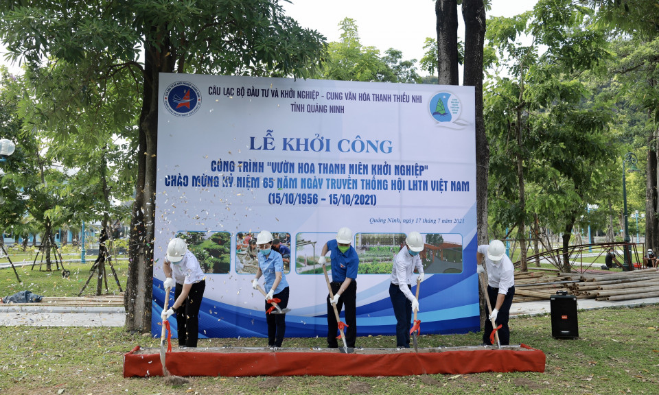 Khởi công công trình “Vườn hoa thanh niên khởi nghiệp”