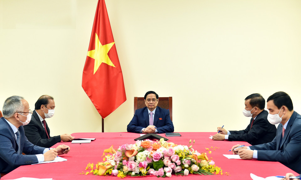 Thủ tướng Phạm Minh Chính điện đàm với Tổng thống Philippines