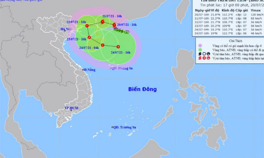 Bão giật cấp 14 đổ bộ vào tỉnh Quảng Đông (Trung Quốc)