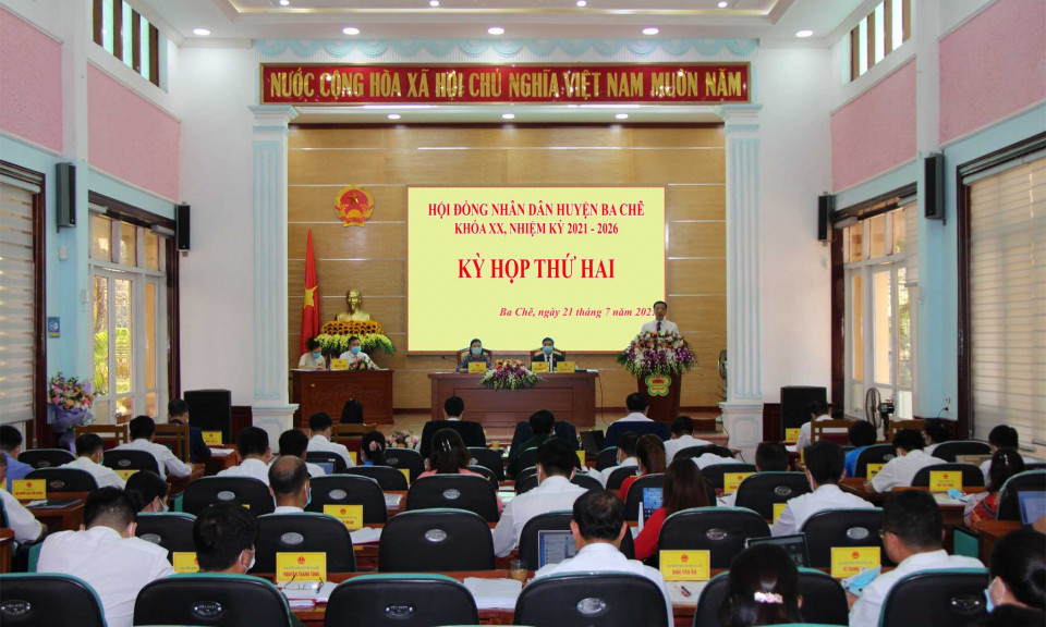 HĐND huyện Ba Chẽ khóa XX tổ chức kỳ họp thứ hai