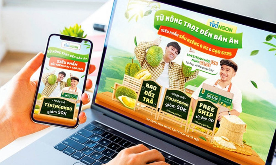 Gần 50 tấn rau củ quả được bán qua chợ online mỗi ngày