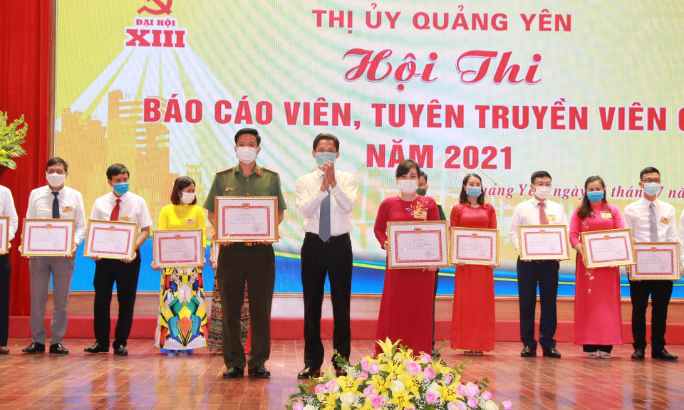 TX Quảng Yên: 16 thí sinh tham dự Hội thi báo cáo viên, tuyên truyền viên giỏi năm 2021