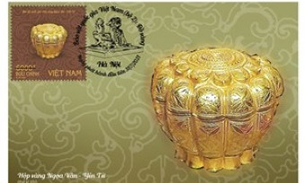 Hộp vàng Ngọa Vân - Yên Tử lên tem bưu chính