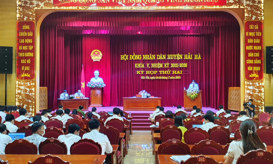 Hải Hà: Tổ chức kỳ họp thứ 2 HĐND huyện khóa V, nhiệm kỳ 2021 - 2026