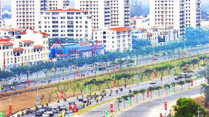 Nguyen Van Linh Boulevard in Ho Chi Minh City.