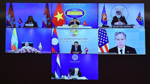 The second Mekong-US Partnership Ministerial Meeting held virtually, August 3, 2021 - Photo: The Ministry of Foreign Affairs