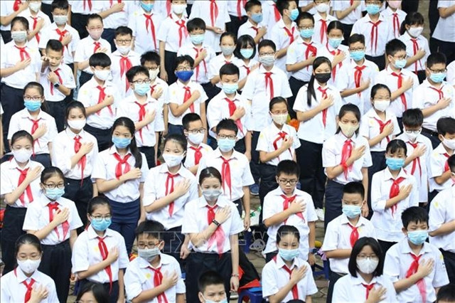 Students at Giảng Võ Secondary School in Ba Đình District, Hà Nội.