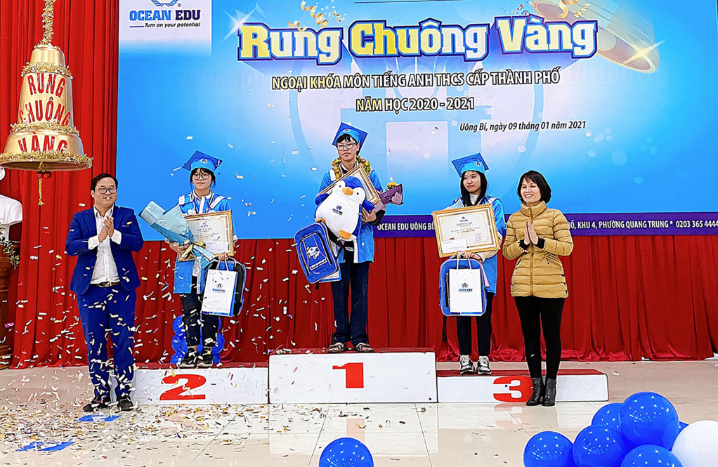 Mai Vũ Hoàng đạt quán quân Rung chuông vàng TP Uông Bí 2021.