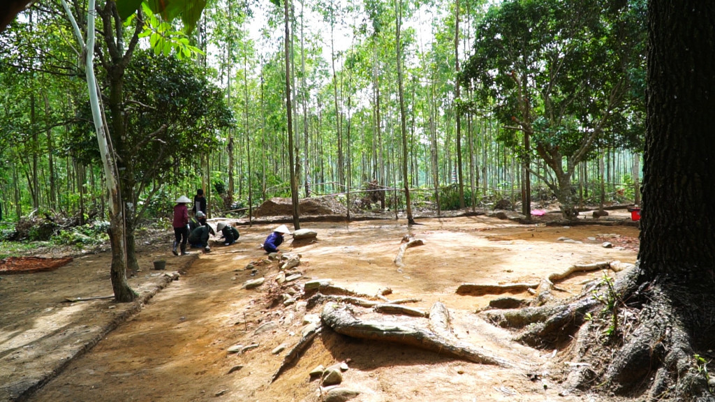 Đợt khai quật di tích chùa Trại Cấp được tiến hành trên diện tích 400m2.