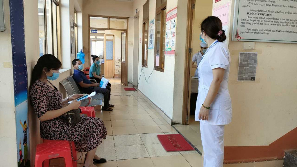 Huyện Tiên Yên đảm bảo tuân thủ khuyến cáo 5k trong quá trình tiêm chủng.