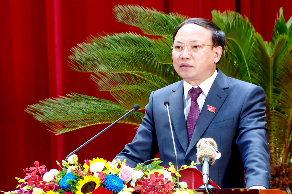 Đồng chí Nguyễn Xuân Ký, Ủy viên Trung ương Đảng, Bí thư Tỉnh ủy, Chủ tịch HĐND tỉnh, phát biểu bế mạc kỳ họp.