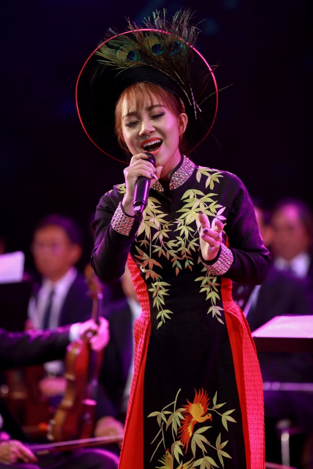 “同唱友谊歌”—2016中越歌曲演唱大赛 上的越南选手 