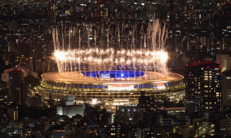 Fireworks light up Tokyo as Japan take its Olympic bow