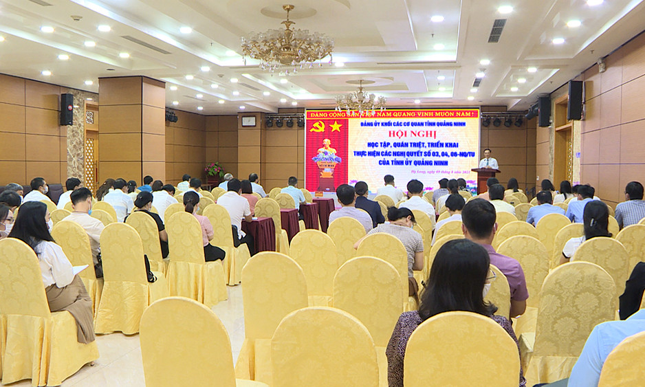 Đảng ủy khối cơ các cơ quan tỉnh quán triệt các nghị quyết số 03,04, 06 của Tỉnh ủy
