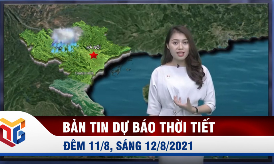 Dự báo thời tiết đêm 11, sáng 12/8/2021 