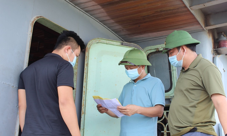 TP Móng Cái siết chặt công tác phòng chống dịch trên tuyến biển, cảng thủy nội địa 