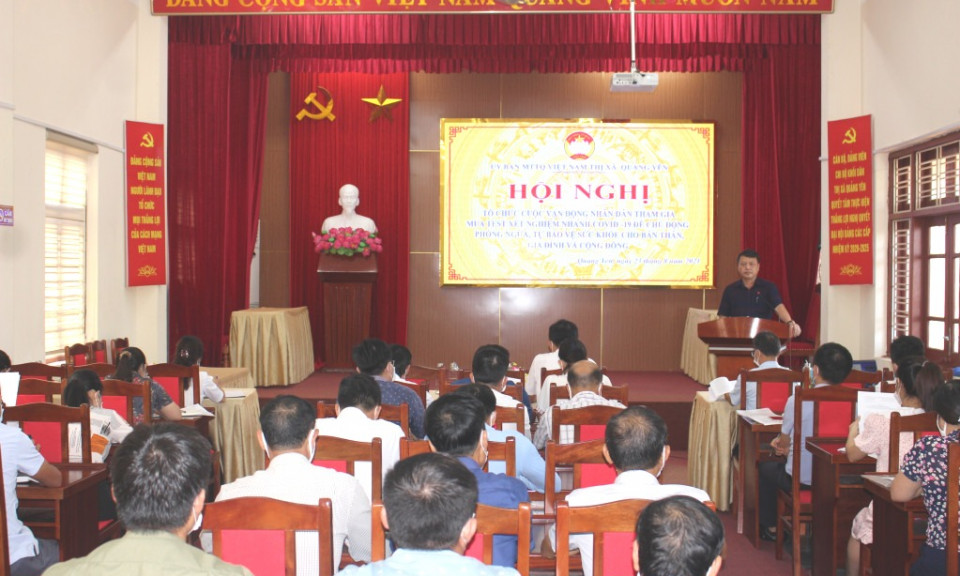 TX Quảng Yên triển khai kế hoạch vận động nhân dân mua test xét nghiệm nhanh Covid-19 