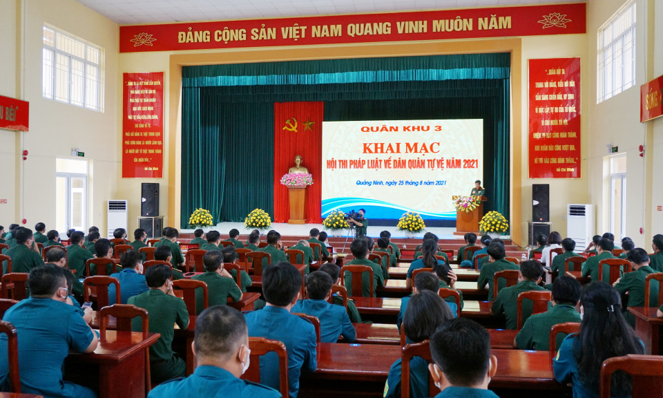 Khai mạc Hội thi Pháp luật về Dân quân tự vệ - Quân khu 3 năm 2021