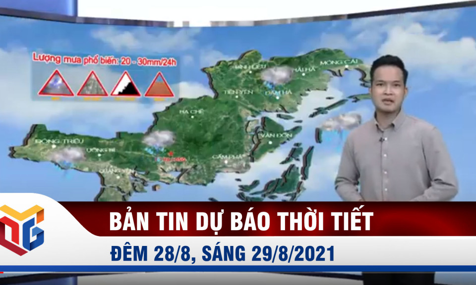 Bản tin dự báo thời tiết đêm 28/8, ngày 29/8/2021