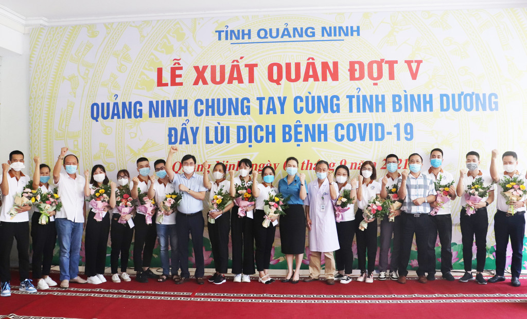 Quang Ninh's volunteering delegation to Binh Duong province.