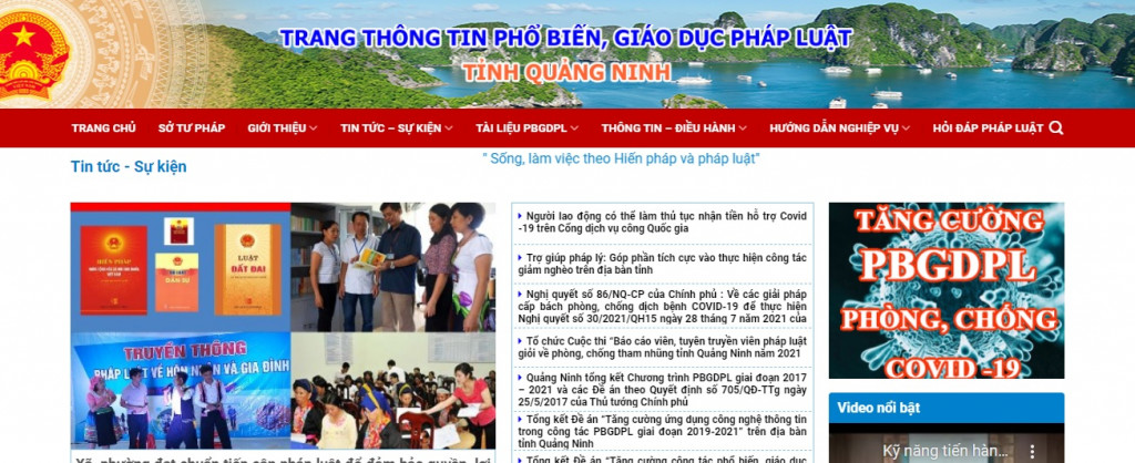 Trang thông tin phổ biến, giáo dục pháp luật tỉnh Quảng Ninh