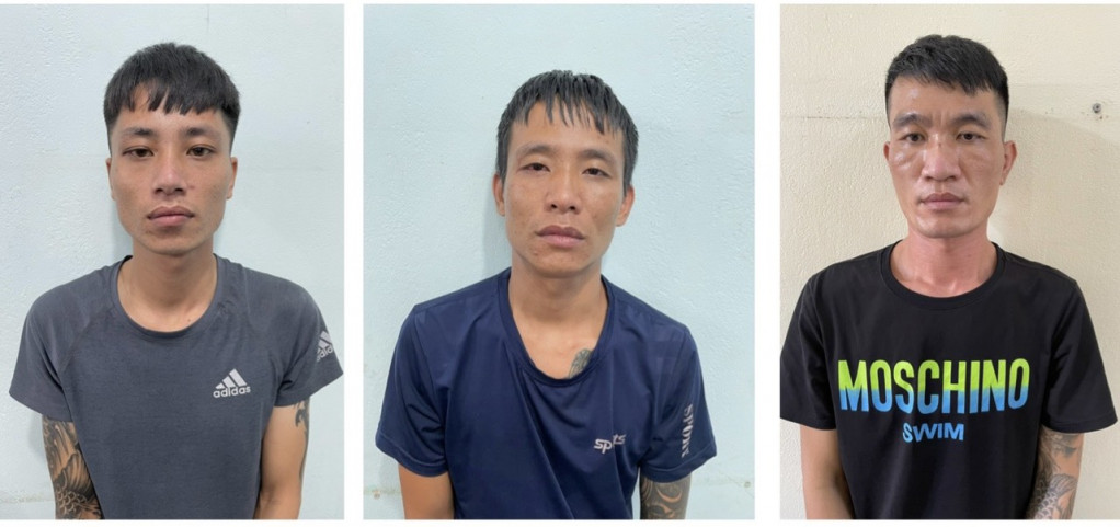 Ảnh đối tượng Trần Duy Mạnh, Phạm Văn Thắng, Ngô Đức Phi từ trái sang
