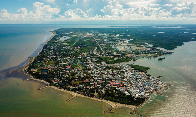 Can Gio coastal district of HCMC is seen from above, July 2020.