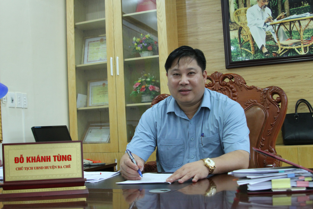 Đồng chí Đỗ Khánh Tùng, Phó Bí thư Huyện ủy, Chủ tịch UBND huyện.