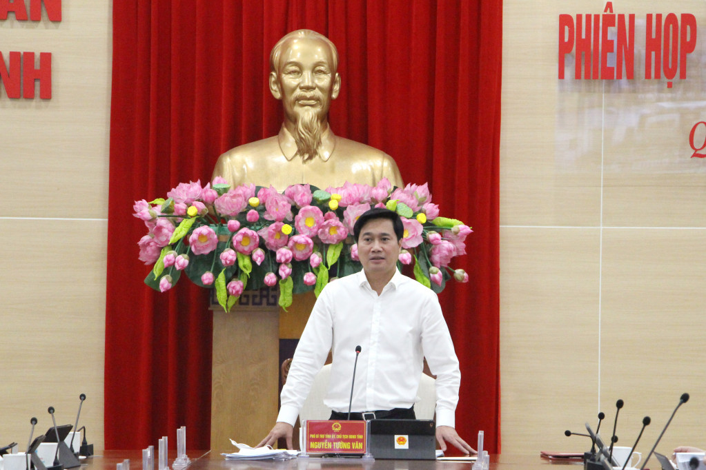 Đồng chí Nguyễn Tường Văn, Chủ tịch UBND tỉnh kết luận phiên họp.