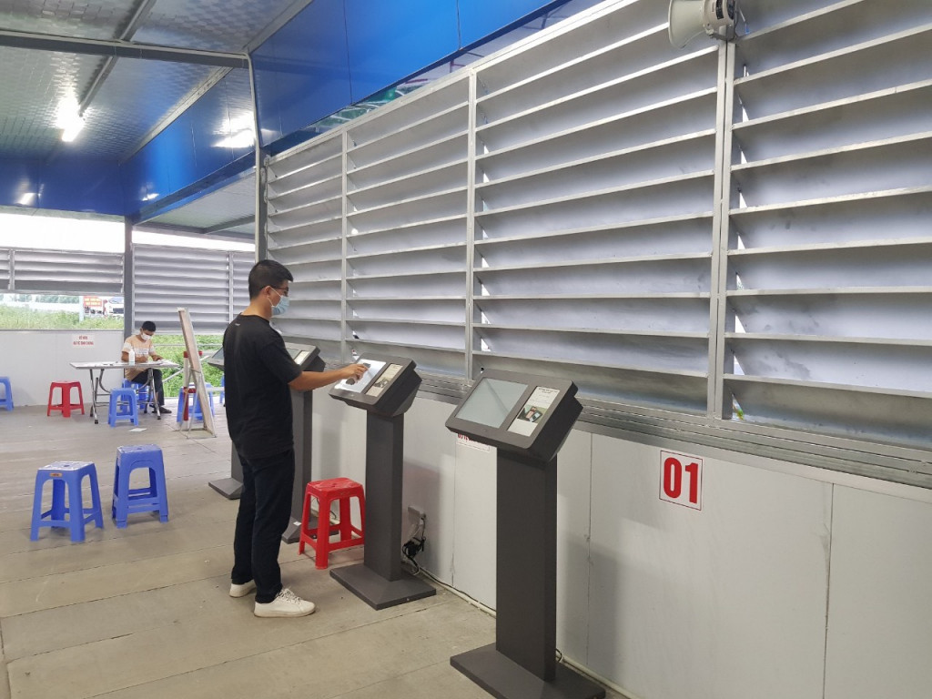 The system is designed to automatically scan people’s QR code.