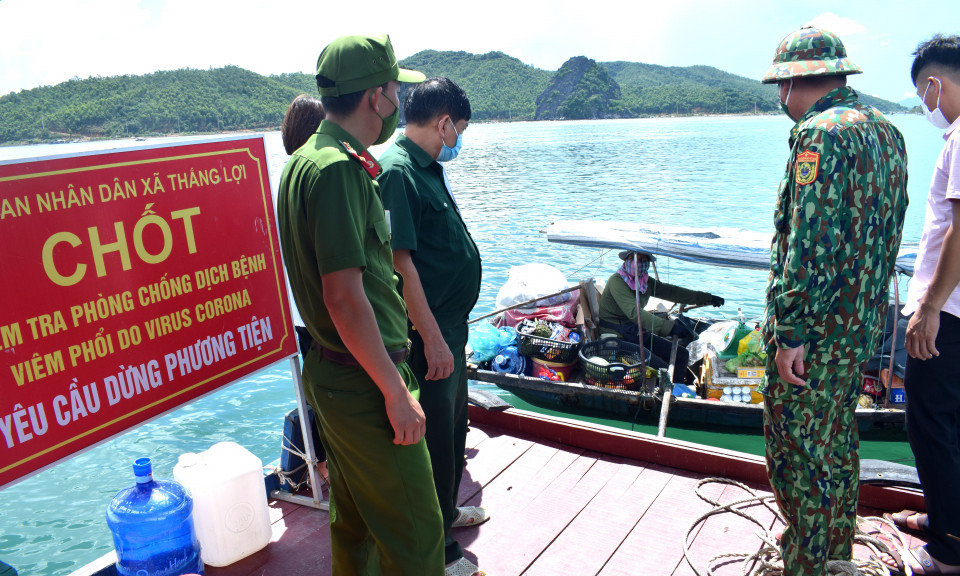 Phòng, chống dịch Covid-19 ở xã đảo Thắng Lợi