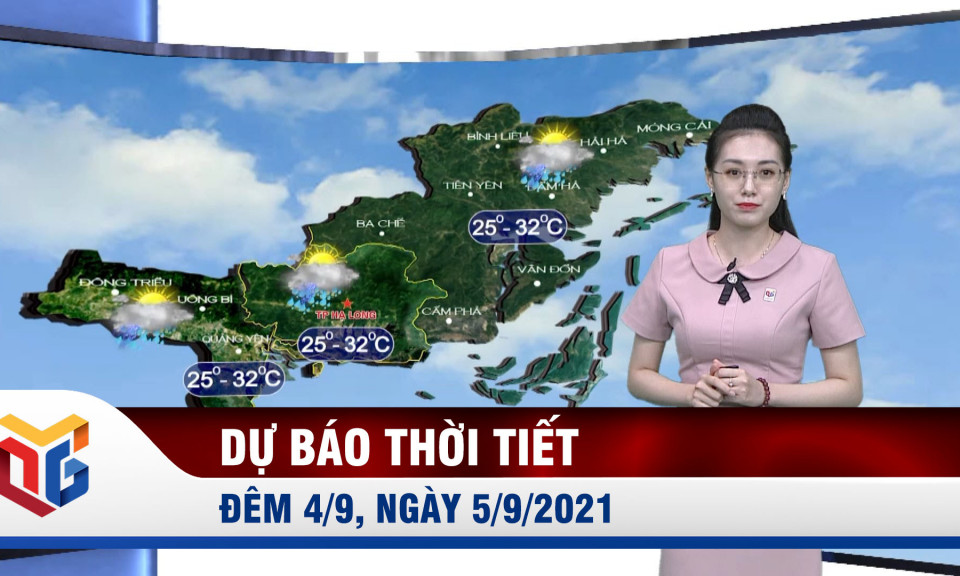 Dự báo thời tiết đêm 4, ngày 5/9/2021