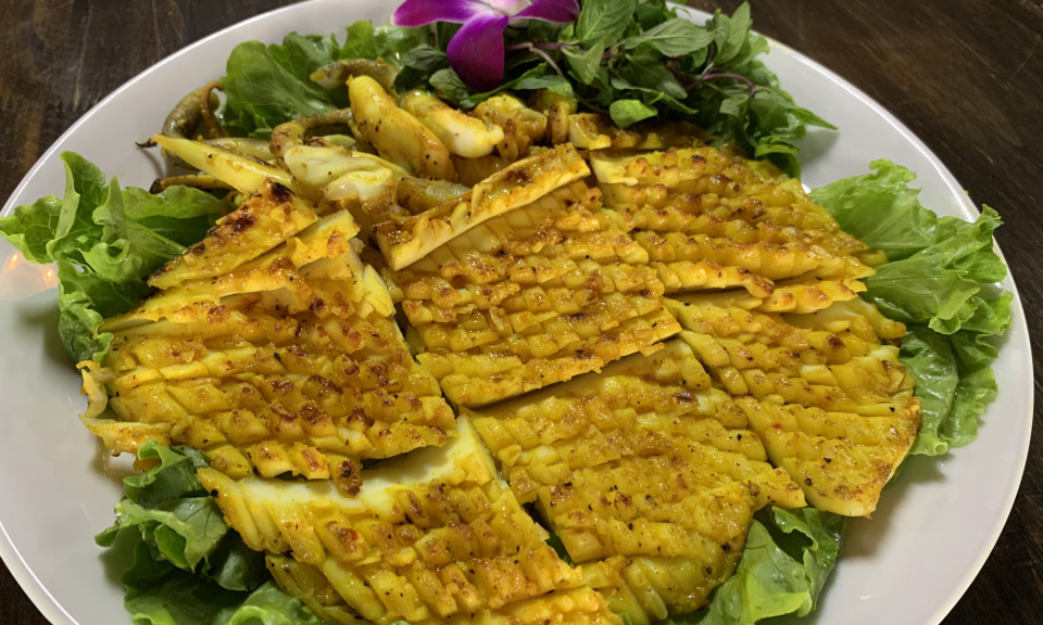 Mực mai nướng cốt dừa