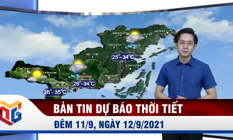 Dự báo thời tiết đêm 11/9, ngày 12/9/2021