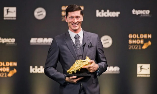 Lewandowski nhận giải Chiếc giày vàng châu Âu