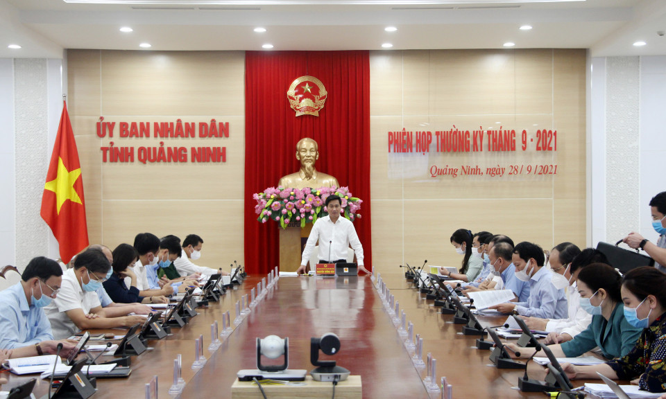 UBND tỉnh họp thường kỳ tháng 9/2021