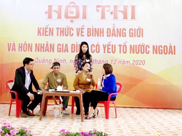 Hội thi kiến thức về bình đẳng giới và hôn nhân gia đình có yếu tố người nước ngoài.