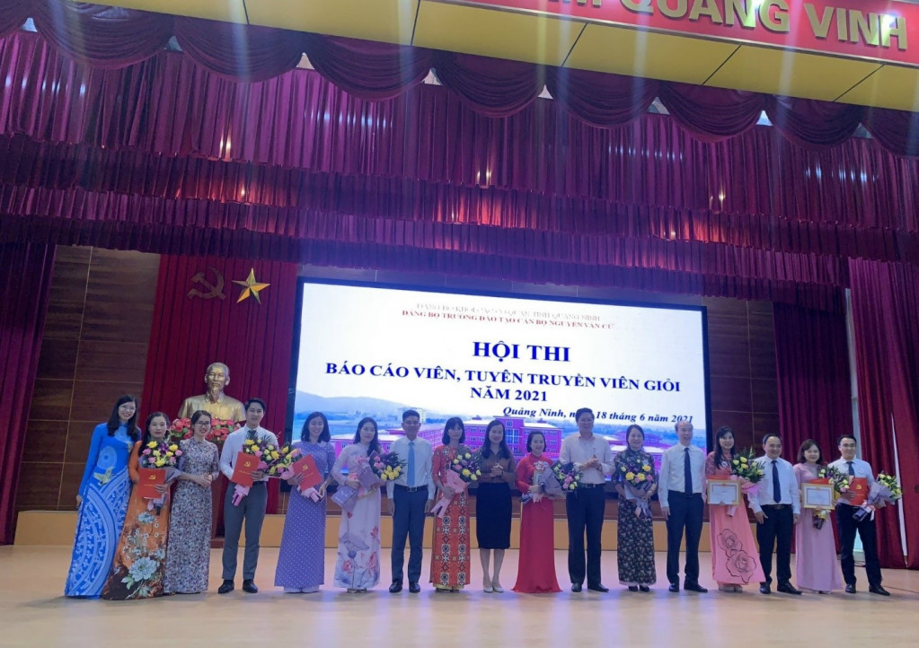 Cán bộ, giảng viên Trường Đào tạo cán bộ Nguyễn Văn Cừ tham gia Hội thi Báo cáo viên, tuyên truyền viên giỏi năm 2021