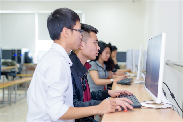 The East Asia University of Technology in Hà Nội. The information technology industry has had the highest demand for workers during the COVID-19 outbreak. — VNA Photo