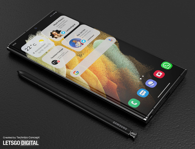 Ảnh thiết kế Galaxy S22 Ultra với bút S Pen: Thế này thì cần gì Galaxy Note - Ảnh 6.