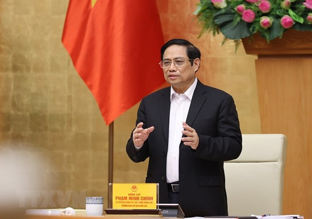Prime Minister Pham Minh Chinh chairs a virtual meeting with the Steering Committees for COVID-19 Prevention and Control of 63 provinces and cities, October 17, 2021.