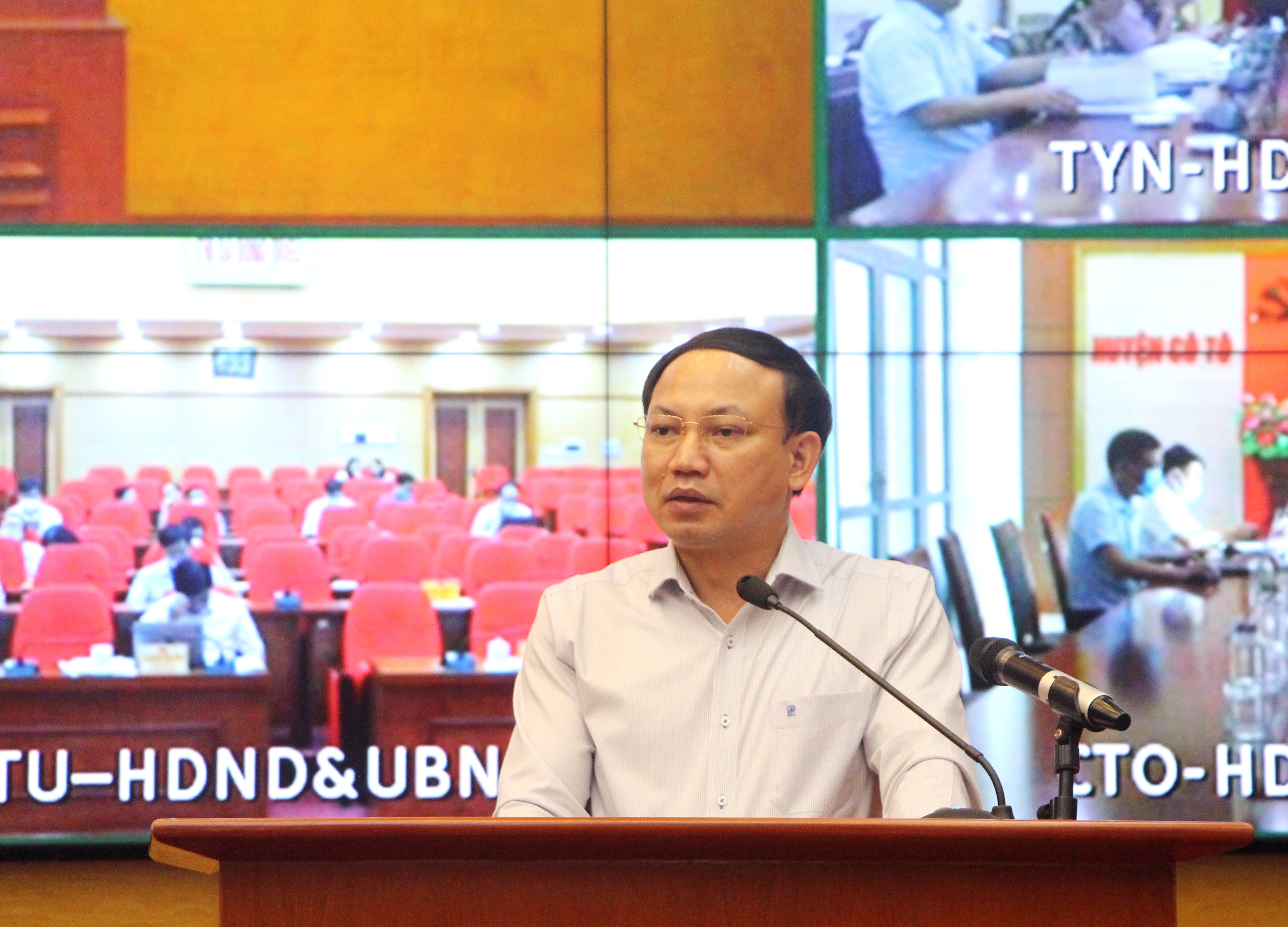 Đồng chí Nguyễn Xuân Ký, Ủy viên Trung ương Đảng, Bí thư Tỉnh ủy, Chủ tịch HĐND tỉnh kết luận tại hội nghị.