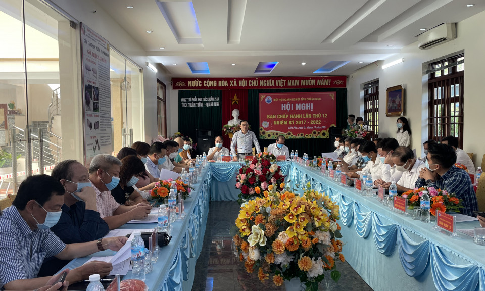 Hội nghị Ban Chấp hành Hiệp hội Doanh nghiệp tỉnh lần thứ XII